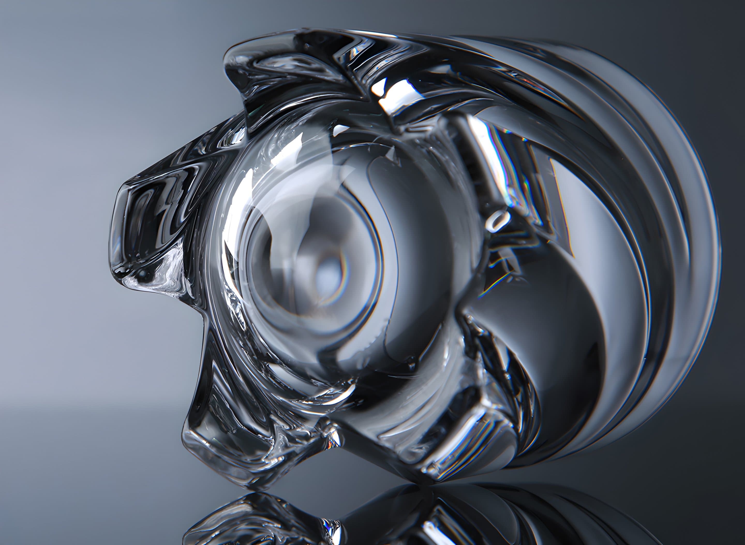 The underside of a SHTOX glass, showing its shaped crystal base